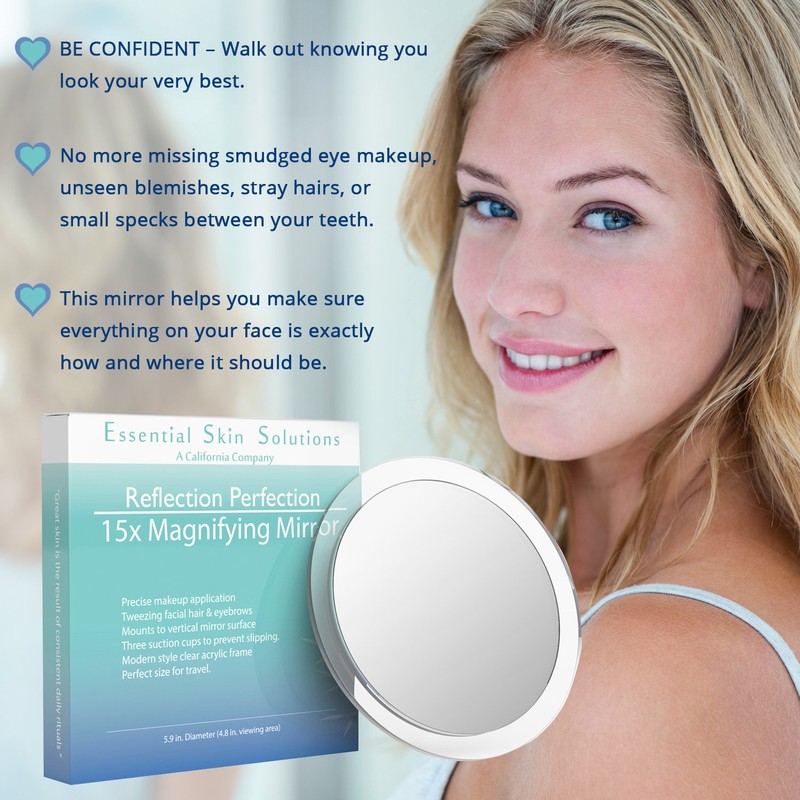 15X Magnifying Mirror – Use for Makeup Application - Tweezing