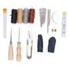 28Pcs Leather Working Tools Durable 2Pcs Awl 4Pcs Wax Threads