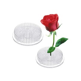 Clear Plastic Flower Holder Pin Holder Floral Frog Japanese Decoration Flower Fixed Tool Flower Arrangement Holder with 3 Suckers for DIY Flower Art Craft