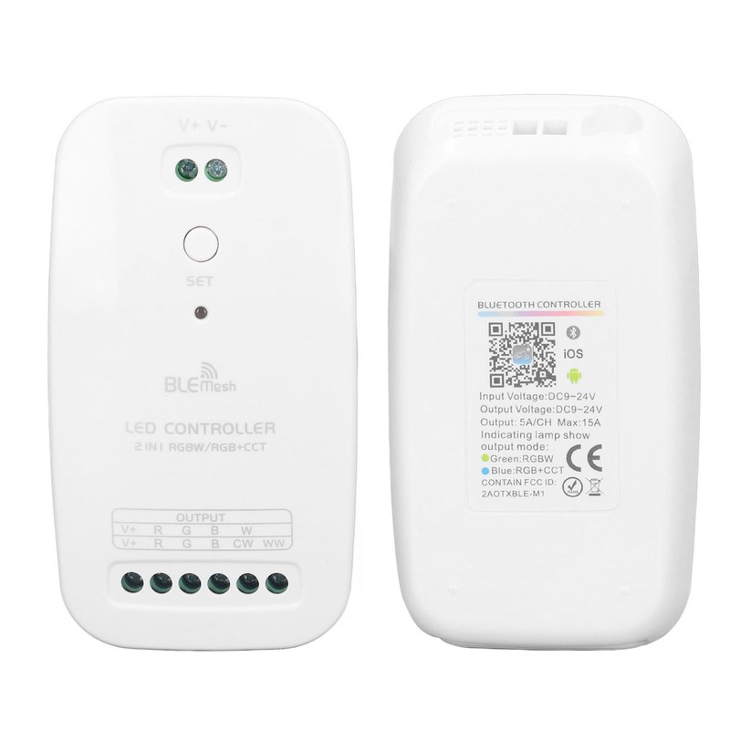 LED Controller DC9V‑24V Bluetooth Mesh RGB CCT 2 in 1