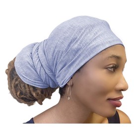Fairy Black Mother Head Wrap, Scarf (Heather Blue)