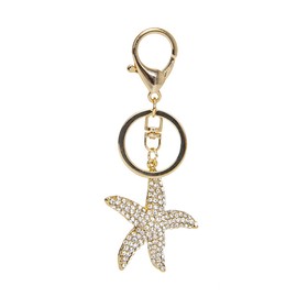 Medifier Stylish Cute Key Chains Keychain for Car Keys for Women Teen Girls Charms Bling Sparkling Keychains Keys Ring with Rhinestone Pendant for Backpacks Handbag Purse Animal Starfish