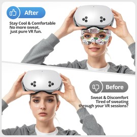 X-super Home VR Eye Mask Cover Breathable Sweat Band Designed Adjustable Sizes HMD Padding for Use VR Workouts with Virtual Reality Headsets Oculus Quest 2 Go HTC Vive PS VR Gear VR (3pcs)