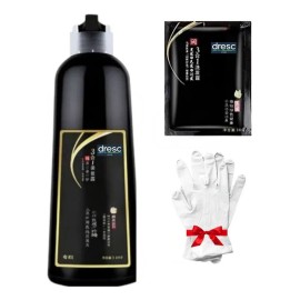 Negro Shampoo Tinte 530ml Natural Cubre Canas Jengibre Insta