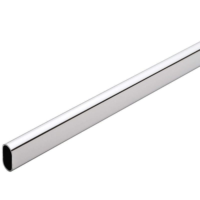 GedoTec® Clothes rack 1500 mm OVAL Steel chrome plated Furniture