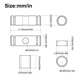 MAXCHEER 2PCS Brass Guitar Roller String Retainers,Guitar String Tree Roller,String Guide Replacement Guitar Accessories for Electric Guitars Parts