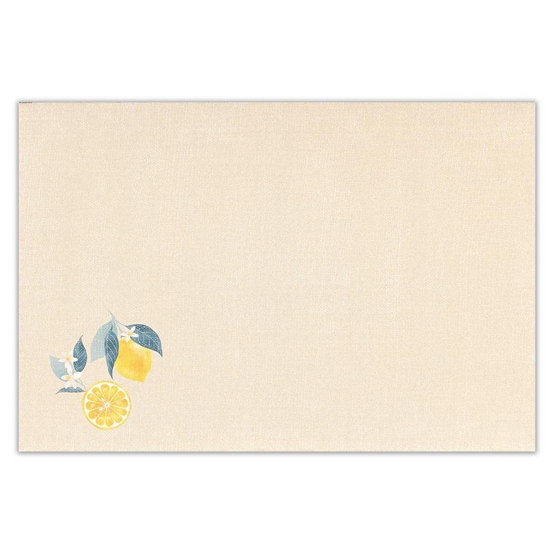 Enuby Letter Orchard Lemon | Letter Set, 12 Stationery Papers,