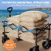 Uyittour Collapsible Wagon Cart Heavy Duty Foldable, Folding Beach Wagon
