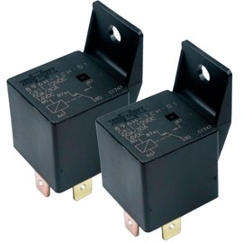 Song Chuan 896H-1CH-D1 Automotive 30/50A Relays, 12VDC, 12V w/Bracket (Pack of 2)