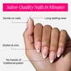 Nailboo Press On Nails, Salon-Quality Reusable Fake Nails for Fast
