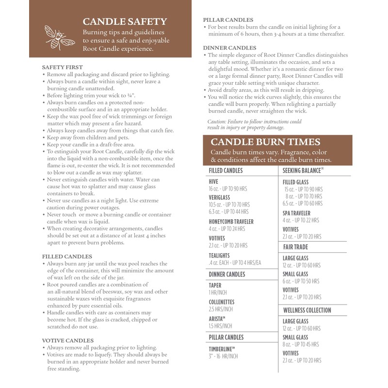 Root Candles 4-Count Unscented Dinner Dripless Beeswax Enhanced Smooth Collenette