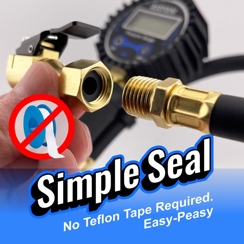 Chuck Mates Premium 1/4" NPT Quick-Connect Tire Inflator Chuck with