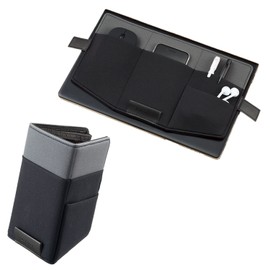 Kokuyo EAM-BRGA10-1 Slim Pencil Case Organizer for 13.3 Inch Laptop BIZRACK Gray x Black