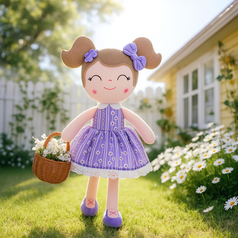 Gloveleya Baby Girl Gifts Soft Plush Doll – Lavender Daisies