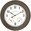 Presentime & Co. 20" Bradford Indoor/Outdoor Farmhouse Clock with Weather
