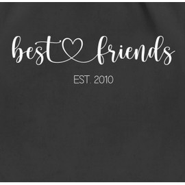 Geschenk mit Namen personalisiert by Shirtracer - Gym Bag Backpack - Boyfriend - Best Friends est - Year Best Friends - BFF Friendship Best Friend Gift Best Friend, 03 Black