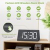 KeeKit Wooden Digital Alarm Clock, Large Display LED Clock with