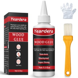 Yeardera Wood Glue, Professional Furniture Repair Glue, Clear Carpenter Glue, Strong Wood Glue for Crafts, Furniture, Wood Floor and Wood Products (150g/5.1oz)
