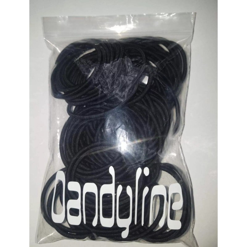 Dandyline 100 Pack Hairties 3mm Black Dandyline 10 Packages