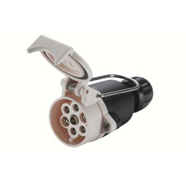 HELLA 8JB 006 464-001 Socket - 12V - 7-pin connector - Plug: Screw Contact - Black/White