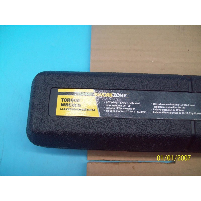 Workzone 47560-1/2" Drive Torque Wrench, sockets 20 to 150 Foot
