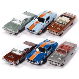 Muscle Cars USA 2025 Release 2 Set of 6 Pieces 1/64 Diecast Model Cars by Johnny Lightning JLMC038