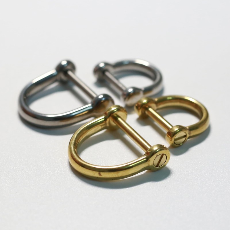 kokungkuan Solid Brass D-Rings with Screw Horseshoe U Shape Shackle