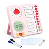 3-in-1 Visual Timer Task Timer with Chore Chart Board, ADHD