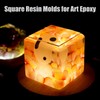 ZQYSING (3 Pack) Resin Cube Molds, Deep Square Silicone Molds