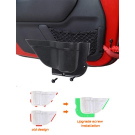 Savadicar DP3 Front Door Storage Pockets, Door Side Insert Organizer Box for 2011-2018 Jeep Wrangler JK JKU 2/4 Door, Interior Storage Expansion Accessories, Black, 2PCS (Latest Upgraded Version)