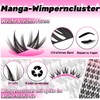 Veleasha Manga Eyelash Strands, 80 Pieces, Anime Eyelash Clusters, C