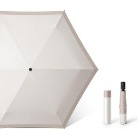 Parasol, Ultra Lightweight, 7.4 oz (210 g), UV Protection, 100% Full Light Blocking, Heat Blocking, One-Touch Automatic Opening/Closing Umbrella, Compact, Folding Parasol, UV Protection, Windproof