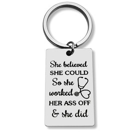 Nurse Keychain RN Gift for Women Nurse Appreciation Keychain Gifts for RN Nurses Practitioner Nurse’s Day Gift Nursing Graduation Gift for Nursing Student Birthday Christmas Retirement Gift for Nurses