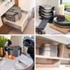 Caravan Plate Holder Camping Dinnerware Storage Felt Bag with Handles