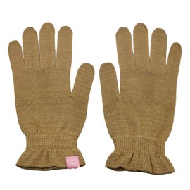 nanosilkee Hand Care "Takumi and Beauty" Silk Gloves, Rough Hands, UV Protection, Night-Care Gloves, Made in Japan, WAKISAKA GLOVES "Morning Moisturizing Gloves" Camel After Hand Cream
