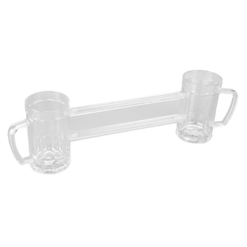 430ml Beer Mug Double Conjoined Beer Glass Drop Resistant Acrylic