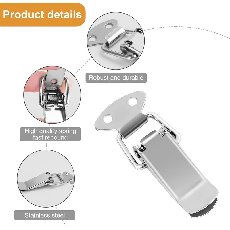 8 Sets Stainless Steel 56 mm Box Lock with 32