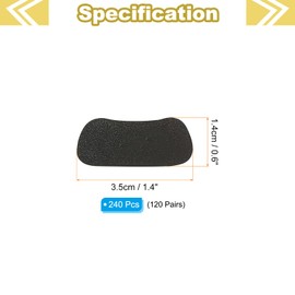 PATIKIL 120 Pairs Sports Eye Black Stickers, Under Eye Black Strips Football Face Stickers Breathable Eyeblack Sticker for Baseball Fans on Game Day, Glitters Black