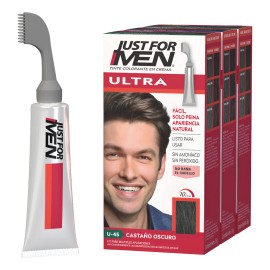 Tinte Just For Men Ultra Castaño Oscuro U-45 3 Pack