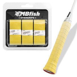 MBFISH Tennis Racket Grip Tape 3 Pack, Racket Grips Soft Racquet Overgrips for Tennis, Pickleball and Badminton - Anti-Slip and Absorbent Tennis Grip Tape Set (Gradient Yellow)