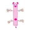 Patchwork Pet Pig Stick Dog Toy Premium Plush with Pull-Through