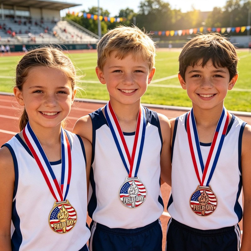 YUJUE Field Day Medals for Awards Gold Sliver Bronze Winner