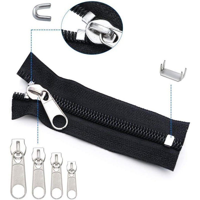 85 Piece Zip Repair Set, Replacement Zippers Zip Repair Kit
