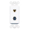 RiteAV - Cat6 USB 3.0 A-A Port Wall Plate Decorative