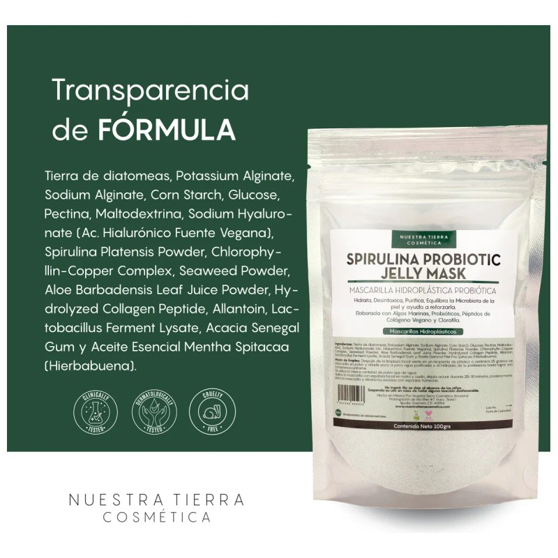 Mascarilla Hidroplastica Spirulina Probiotic Jelly