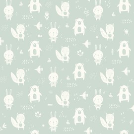 Chesapeake Bitsy Mint Woodland Wallpaper