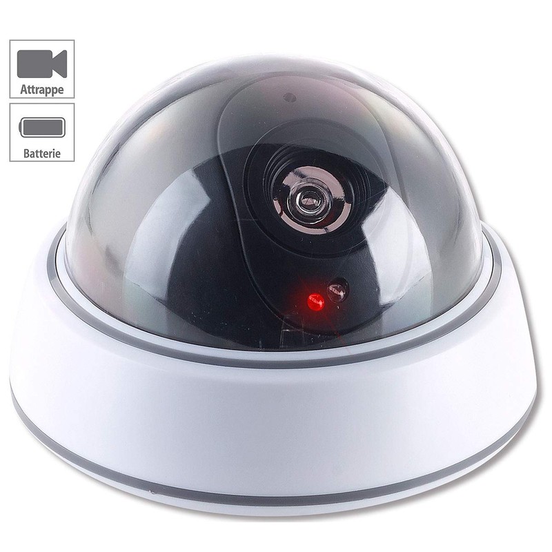 VisorTech Dummy Camera: Dome Surveillance Camera with Transparent Dome and