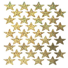 Eureka Back to School Gold Glitter Star Stickers for Kids and Teachers, 72pc
