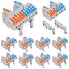 AITRIP 10pcs DIN Rail Terminal Blocks, DIY Splicing Wire Connectors