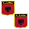 Parche bordado de la bandera internacional de Albania, parches tácticos